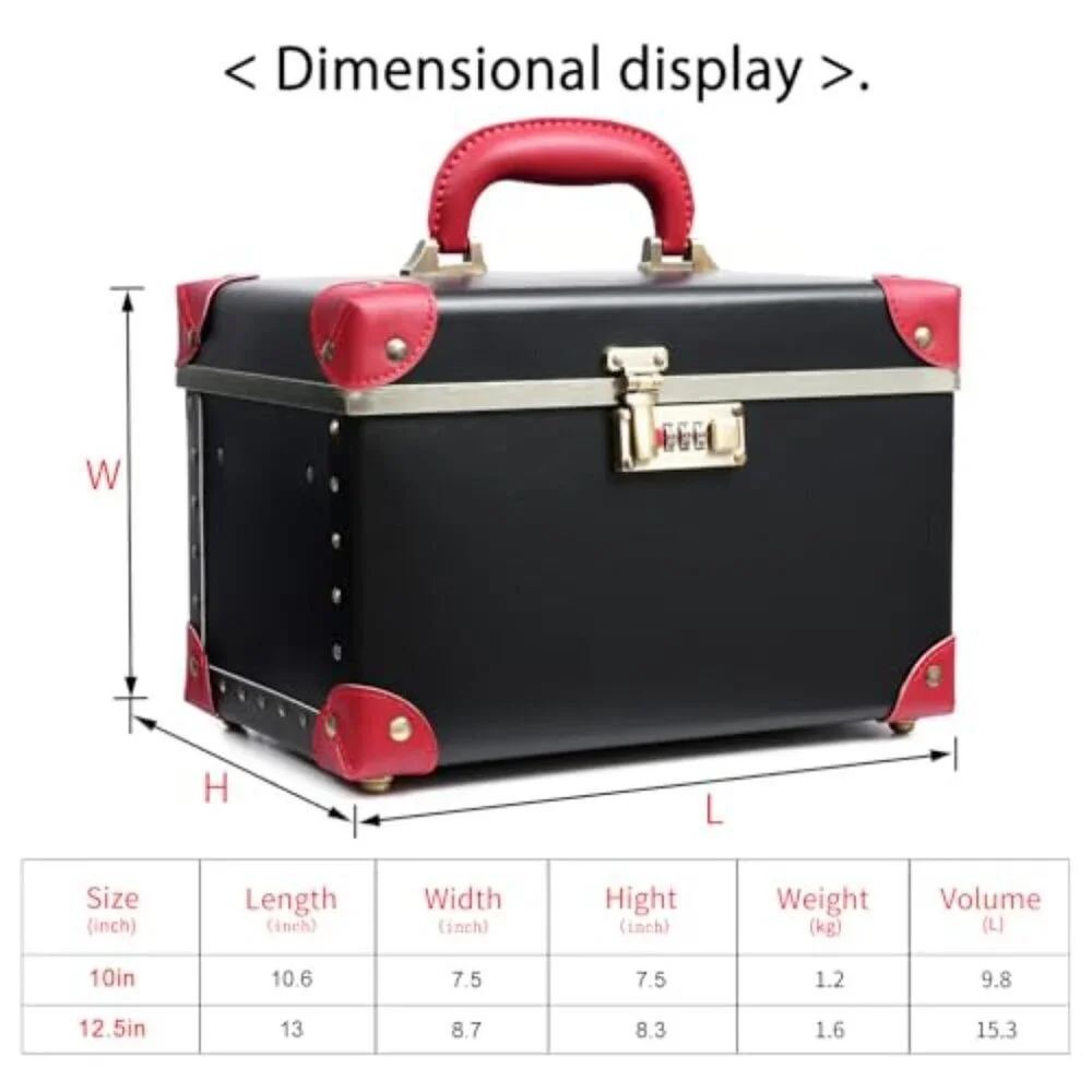 urecity Vintage Makeup Train Case